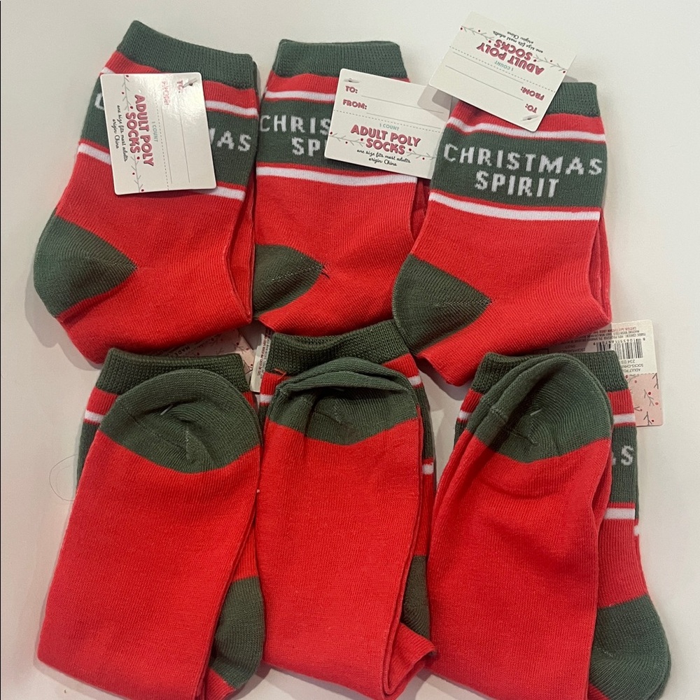 Set of 6 Christmas Spirit Collection Socks - Multicolor